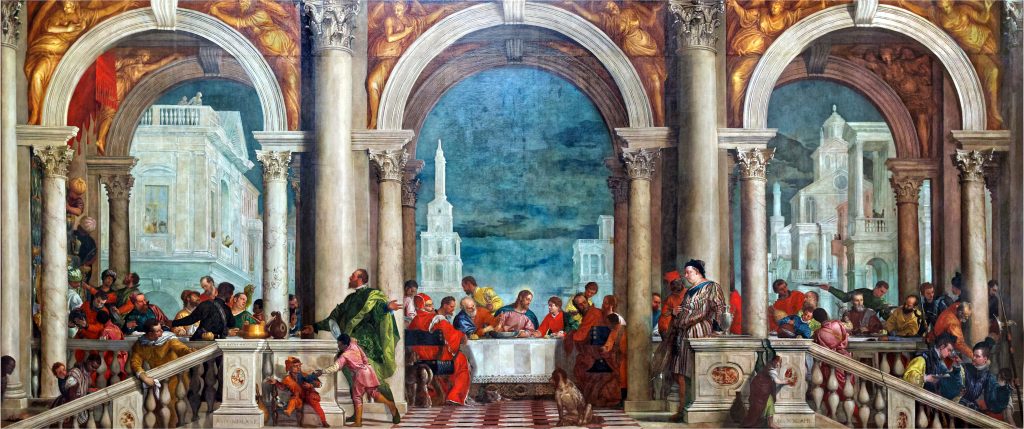 Feast at the House of Levi.   Paolo Caliari (1528 - 88), called Veronese, Gallerie dell'Accademia