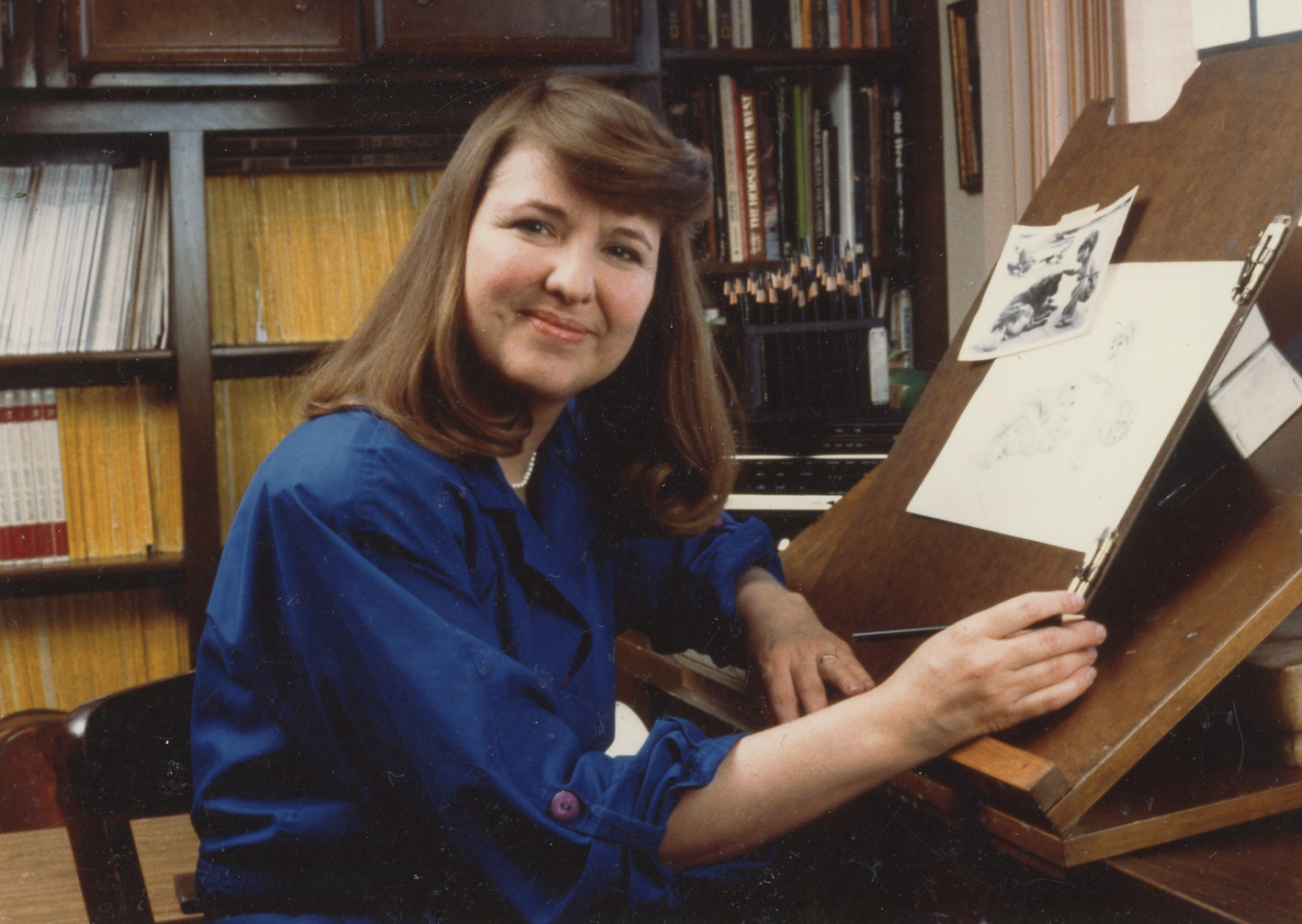 Ann James Massey in her home studio in Santa Teresa
Photo  ©1994 Business '94
