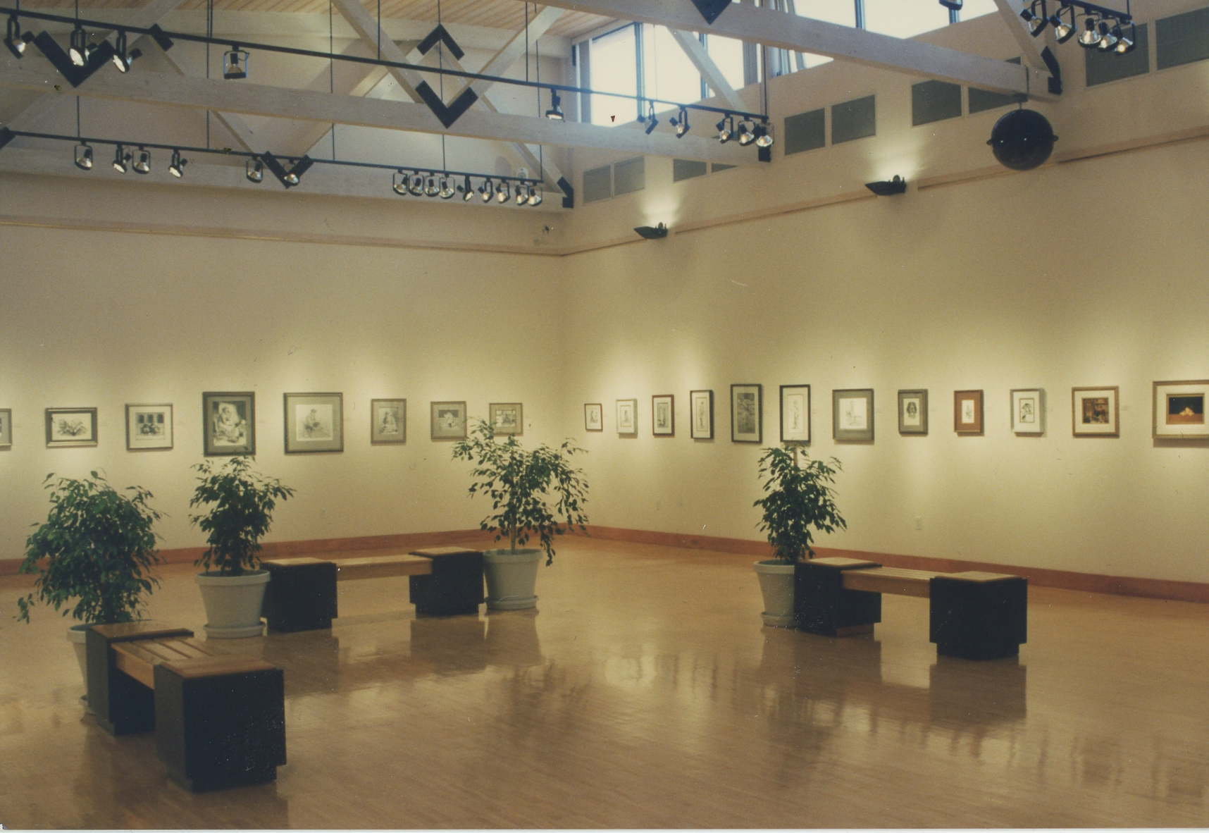 View of Los Paisanos Gallery at the Chamizal National Memorial with the Ann James Massey exhibition in 1996
Photo  ©1996 Freda Nelson Evans