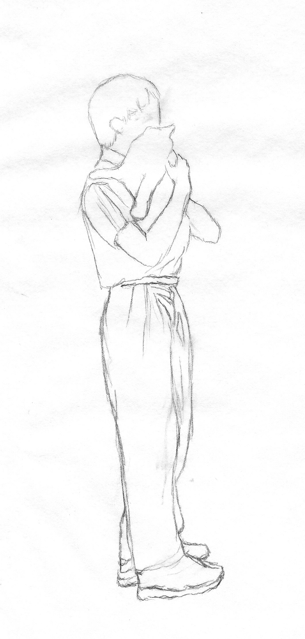 Sketch of Derek & Cleo
 ©2009 Ann James Massey
Collection of Derek James 