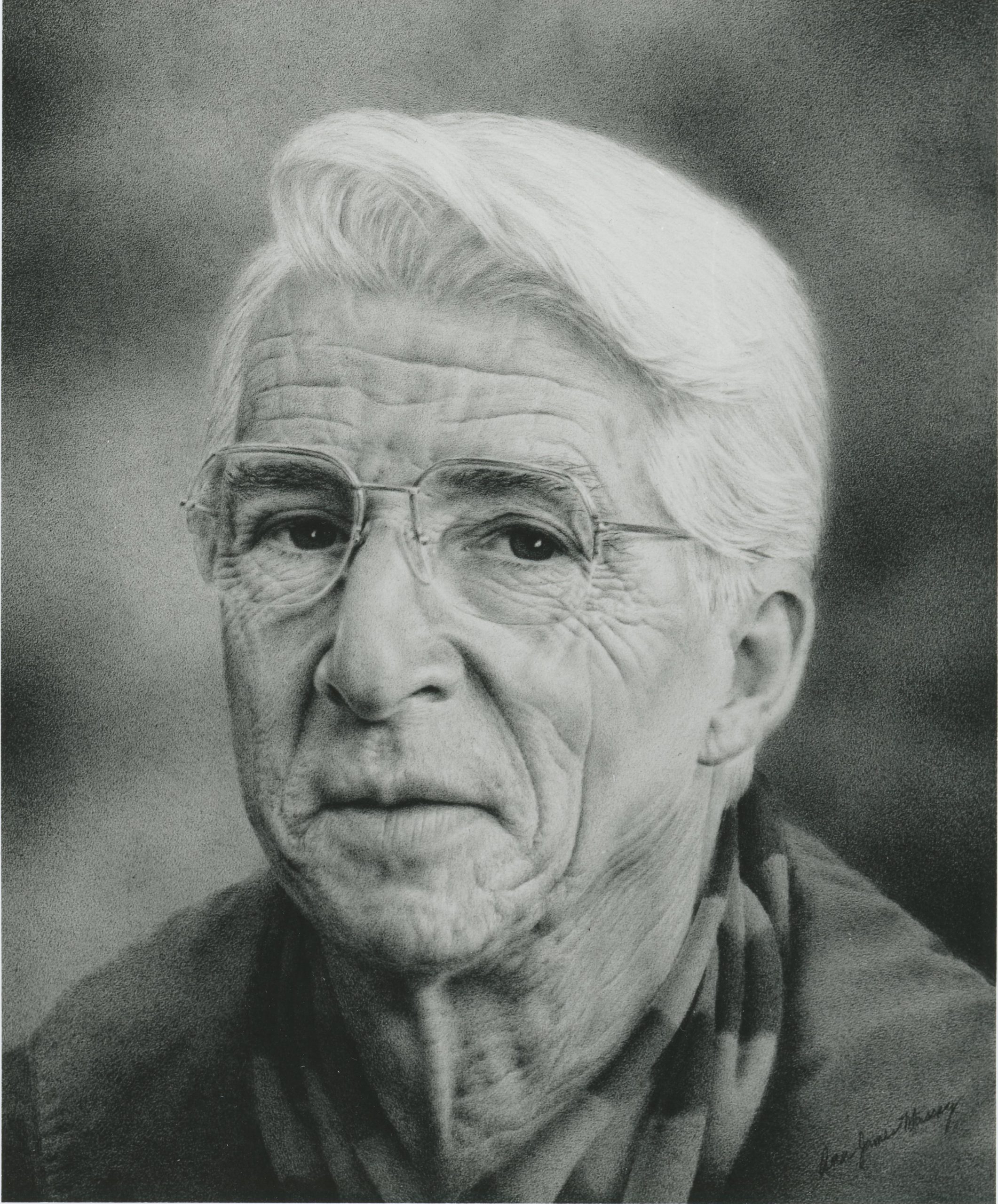 Henri Bérenger © 1995 Ann James Massey
9.5in x 7.5in | 34.3cm x 24.1cm
Black Prismacolor wax pencil on bristol paper
Collection of the artist
