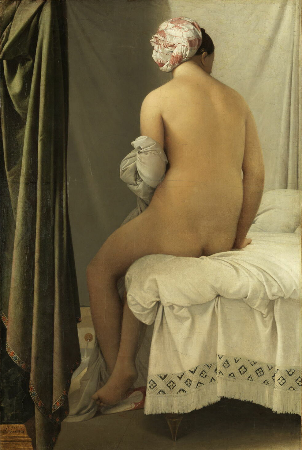 The Bather 1808  Jean-Auguste-Dominique Ingres, Musée du Louvre