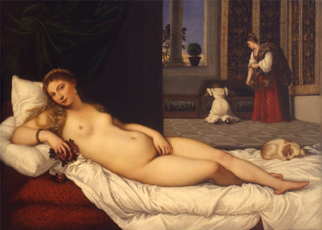 The Venus of Urbino  1538 Titian, Uffizi Gallery 