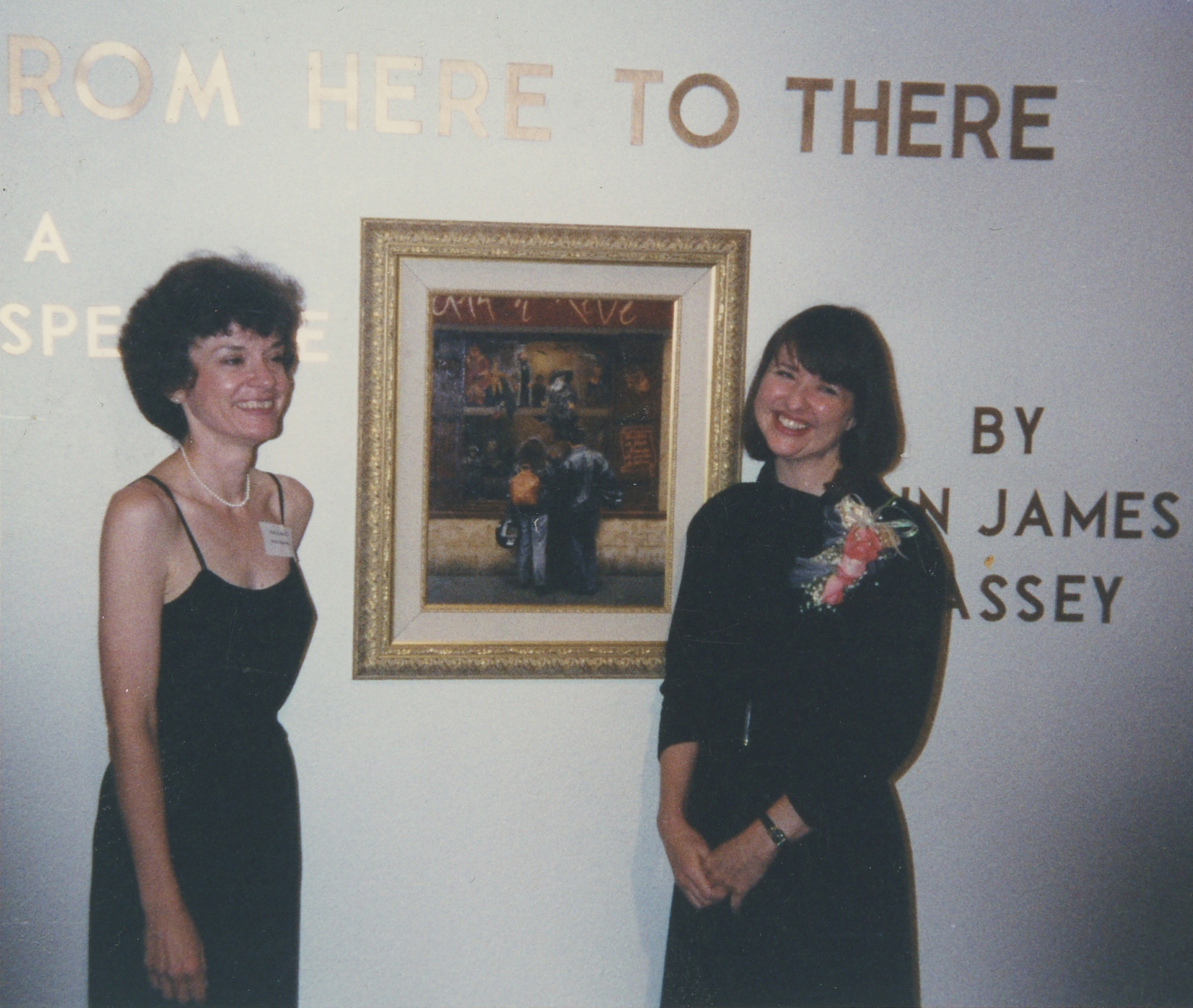 Holly Denny of the Wyler Gallery with Ann James Massey.
From Here to There, a retrospective of 26 years of drawings and paintings by Ann James Massey at the Chamizal National Memorial