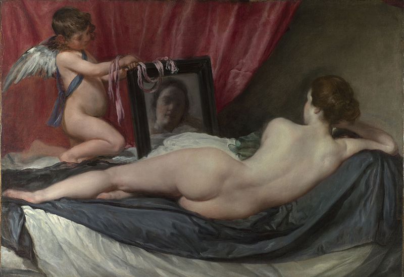 The Rokeby Venus 1649-51 Diego Velazquez,  National Gallery London
The only surviving nude by the sublime Velazquez. Note his love too of the sinuous line, but in a more anatomical (if also not completely accurate) fashion.