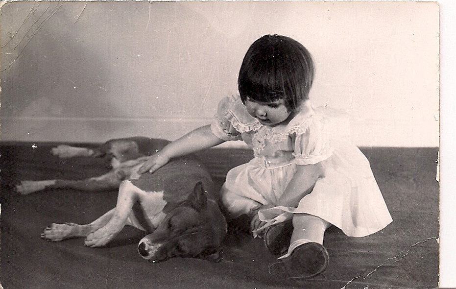 Ann James Massey as a toddler with Walt