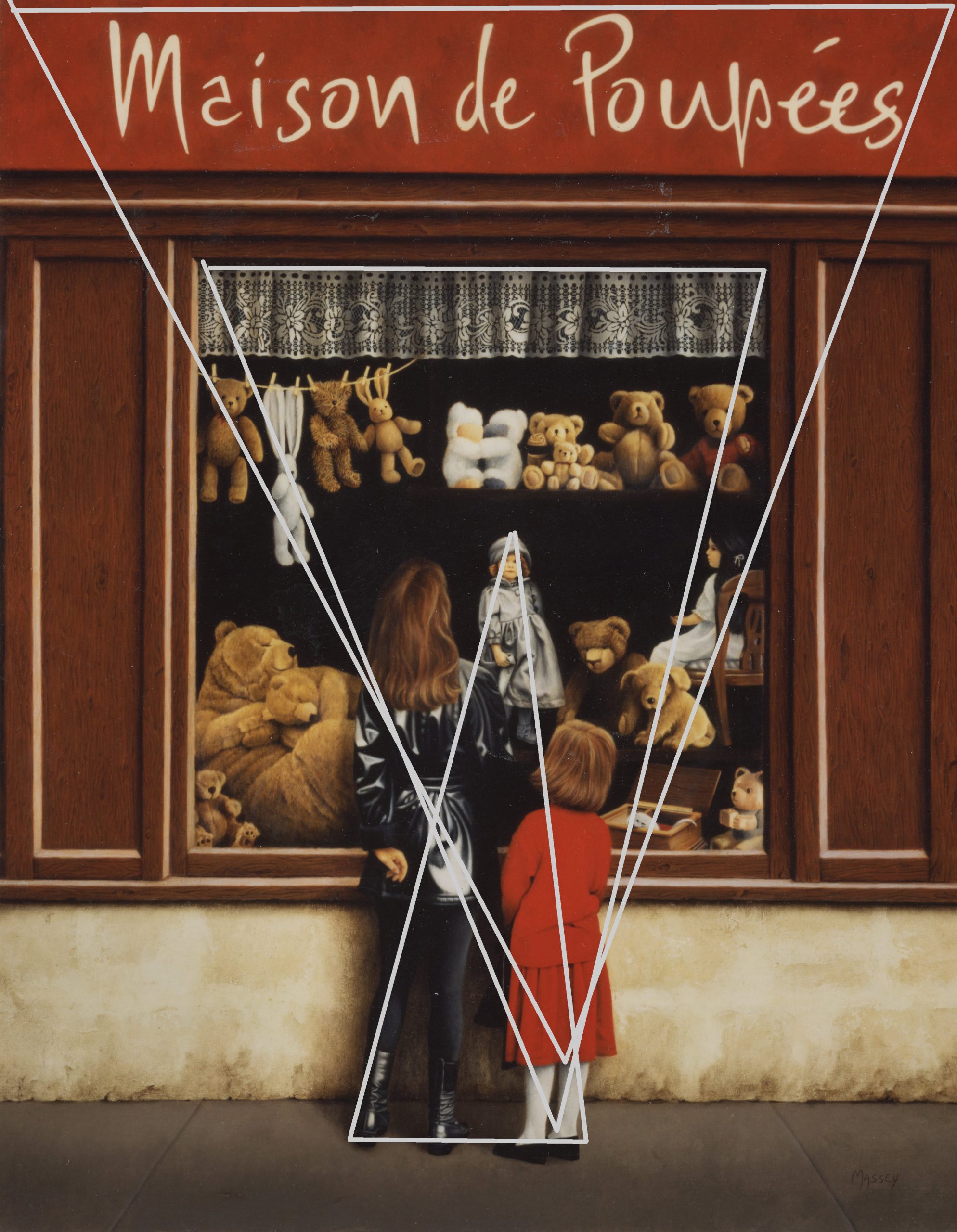Triangular composition for La Maison de Poupées by Ann James Massey